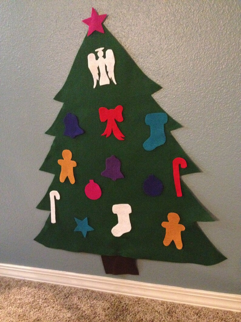 Felt christmas trees for toddlers decorating Etsy