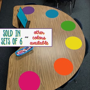Classroom Table Dot SET / Dry Erase Circles / Reading Table Circles / Table White Boards