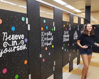 School Bathroom Decals / School Bathroom Stalls / Classroom - Etsy