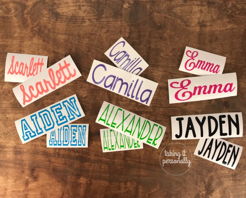 Name Decals / Water Bottle Decals / Personalized Decals / Etsy