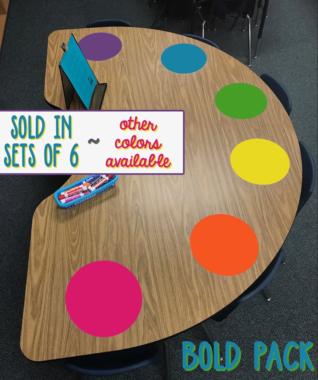 Classroom Table Dot SET / Dry Erase Circles / Reading Table Circles