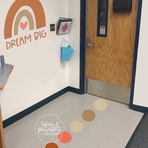 Boho Line up dot SETS / floor dot stickers / student line up