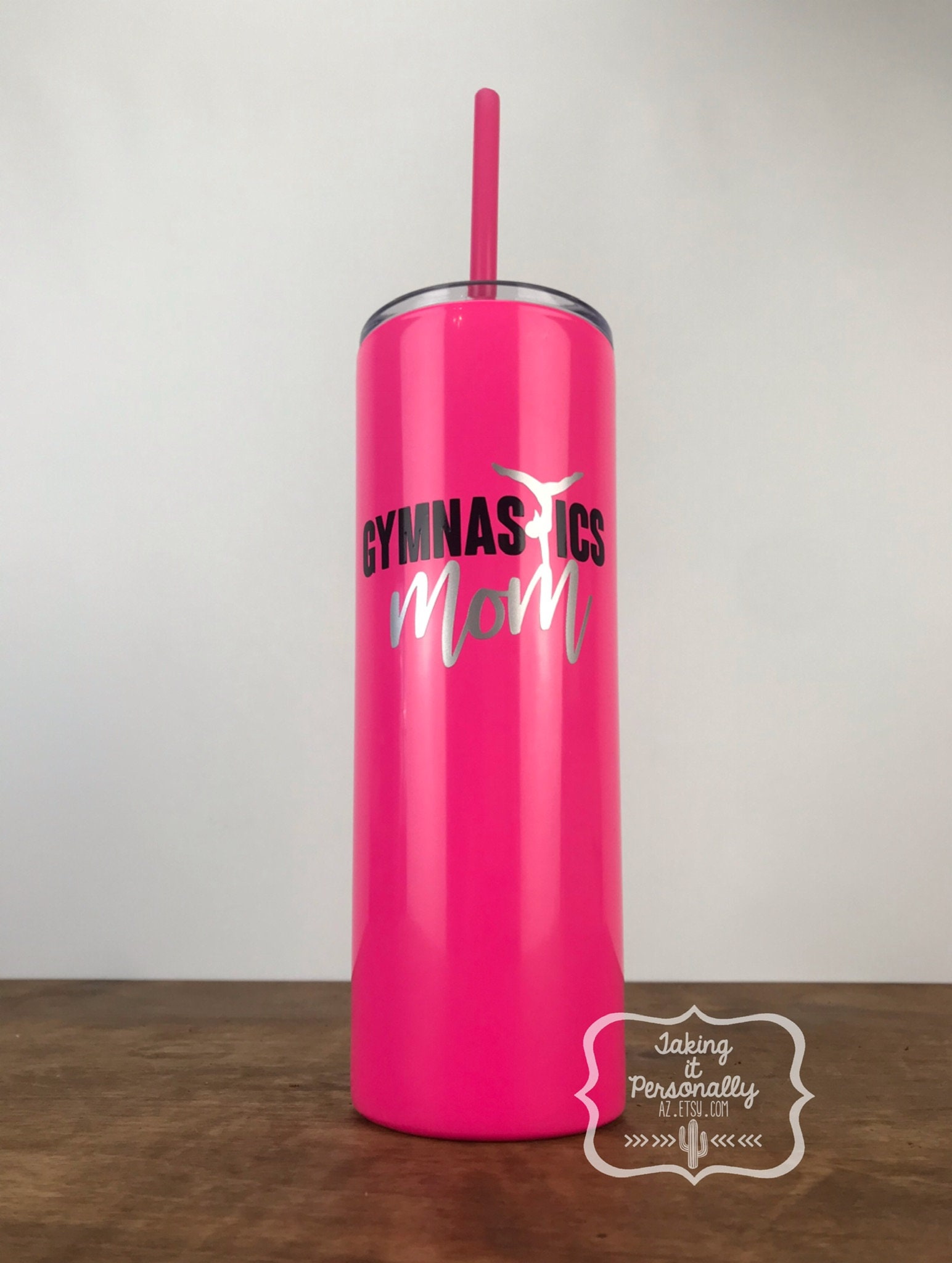 Gymnastics Mom Skinny Cup / Personalized Gymnastics Mom Cup / Etsy