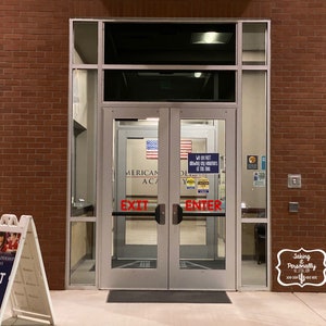 SET of School Door Enter and Exit Labels / One Way School / School ...