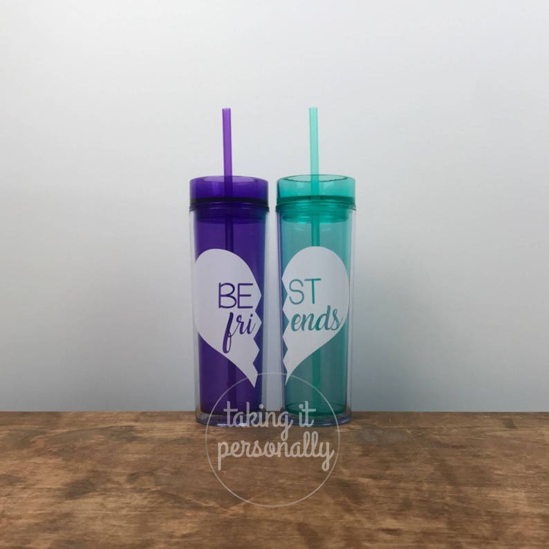 Best Friends SET Personalized Best Friends Skinny Tumblers Etsy