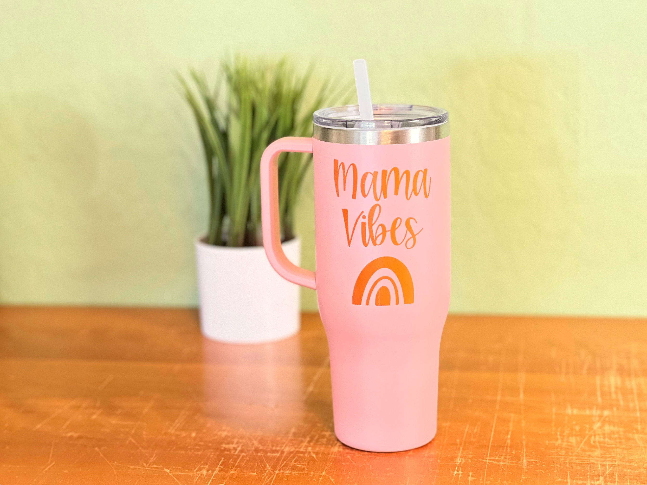 Mama Vibes 40 Oz. Charger Tumbler FREE Priority Shipping 