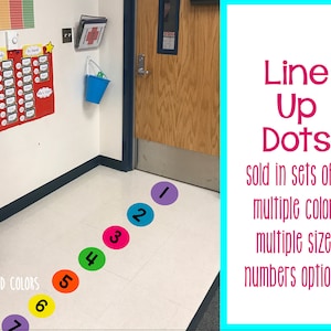Bold Line up dot SETS / floor dot stickers / student line up