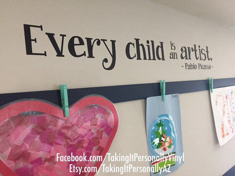 Every Child is an Artist Wall Vinyl Etsy