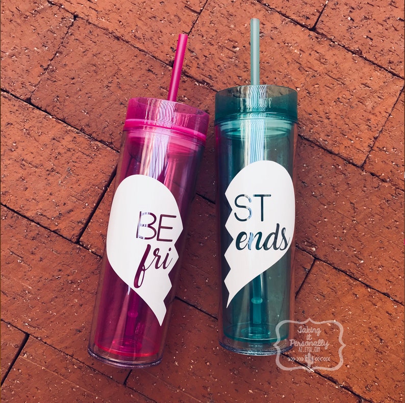 Best Friends SET Personalized Best Friends Skinny Tumblers Etsy
