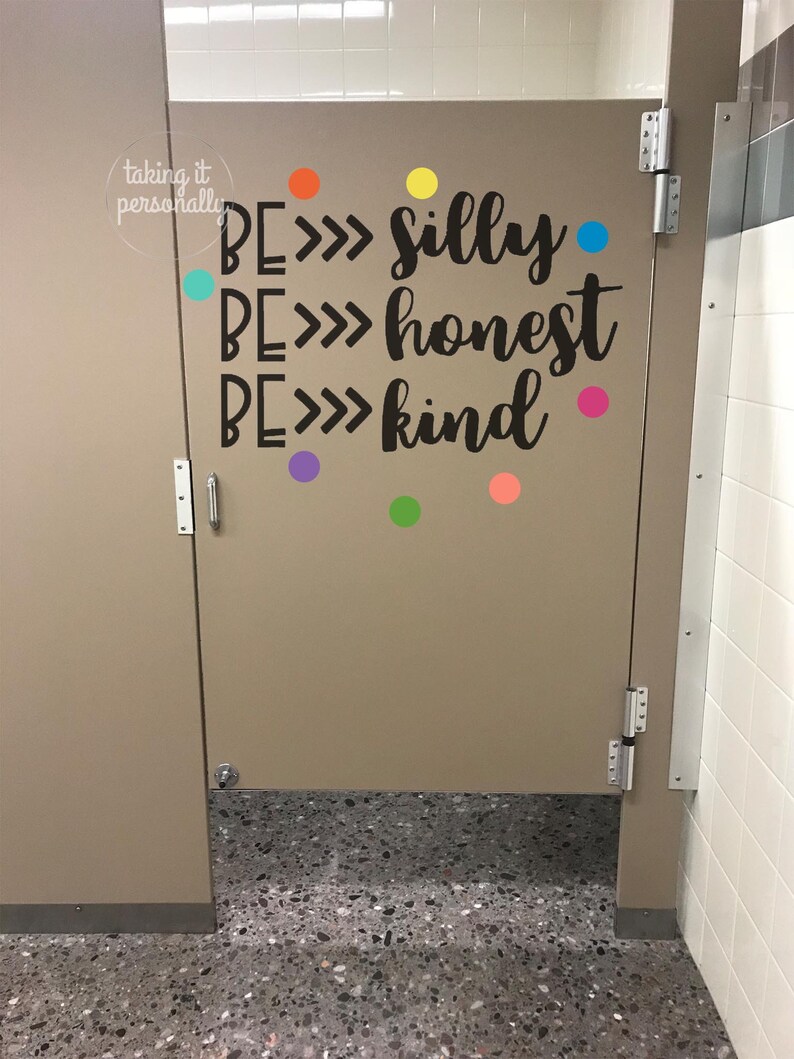 School Bathroom Decals / School Bathroom Stalls / Classroom Etsy