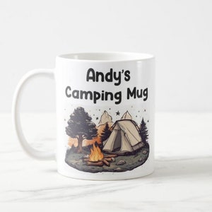 Personalised Camping Gift Camping Coffee Mug Gift for Camping Gifts Camp Camping Mug Personal Camp Mug image 2