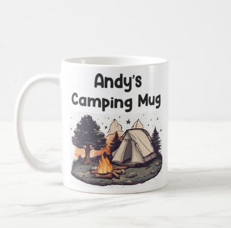 Personalised Camping Gift Camping Coffee Mug Gift for Camping Gifts Camp Camping Mug Personal Camp Mug image 2