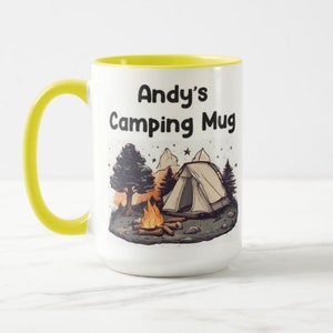 Personalised Camping Gift Camping Coffee Mug Gift for Camping Gifts Camp Camping Mug Personal Camp Mug image 1