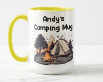 Personalised Camping Gift | Camping Coffee Mug | Gift for Camping | Gifts Camp | Camping Mug | Personal Camp Mug