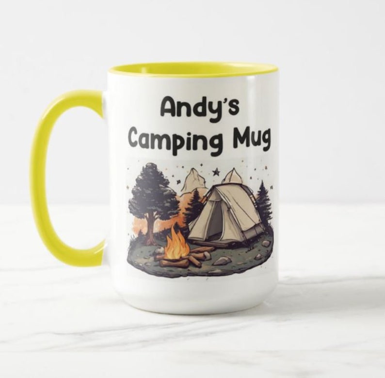 Personalised Camping Gift Camping Coffee Mug Gift for Camping Gifts Camp Camping Mug Personal Camp Mug image 1