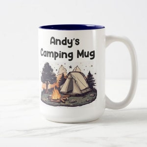 Personalised Camping Gift Camping Coffee Mug Gift for Camping Gifts Camp Camping Mug Personal Camp Mug image 5