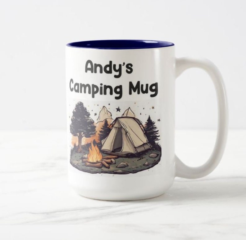 Personalised Camping Gift Camping Coffee Mug Gift for Camping Gifts Camp Camping Mug Personal Camp Mug image 5