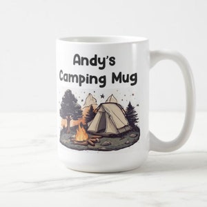 Personalised Camping Gift Camping Coffee Mug Gift for Camping Gifts Camp Camping Mug Personal Camp Mug image 3