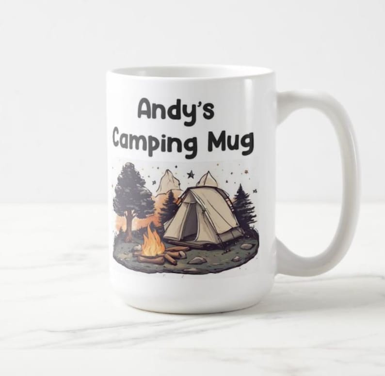 Personalised Camping Gift Camping Coffee Mug Gift for Camping Gifts Camp Camping Mug Personal Camp Mug image 3