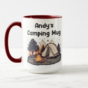 Personalised Camping Gift Camping Coffee Mug Gift for Camping Gifts Camp Camping Mug Personal Camp Mug image 10