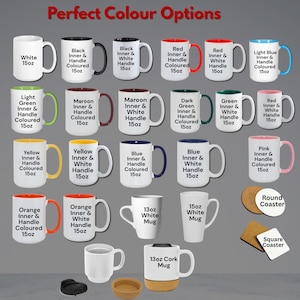 Personalised Mug ~ 15oz Size Large 'Jumbo'- Create Your Coffee Tea Mug with Text Photo Image Logo Artwork - Customised Gifts image 3