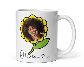 Personalised Sunflower Mug, Female Birthday Gift, Female Friends Gifts, Gifts for Female Friends