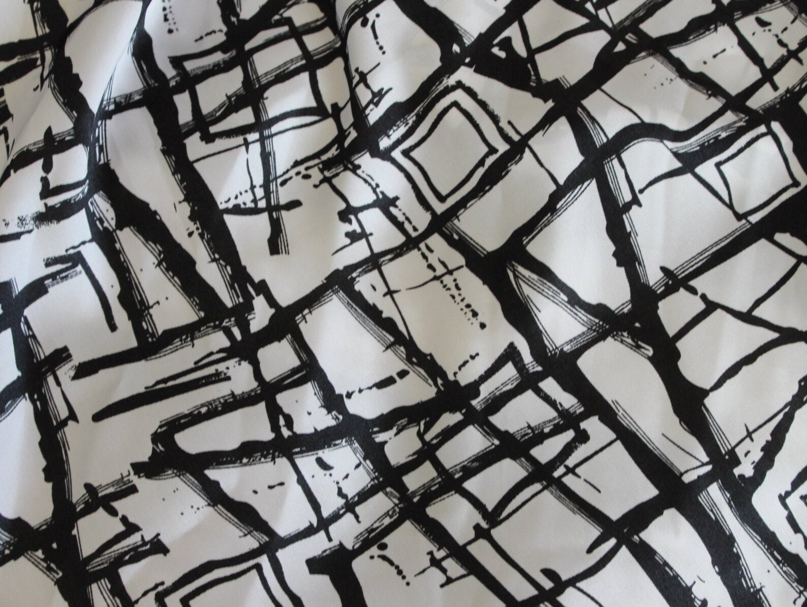 Black/white Abstract Geo Print Etsy