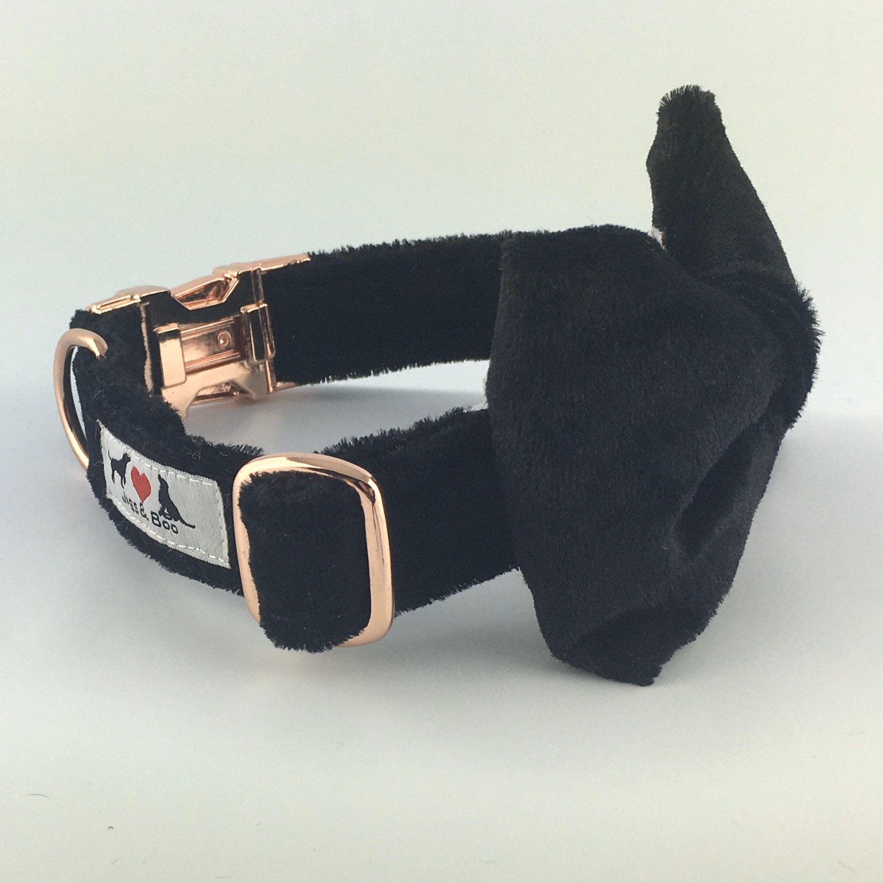 Luxury Black Velvet Dog Collar with choice of buckle type Etsy