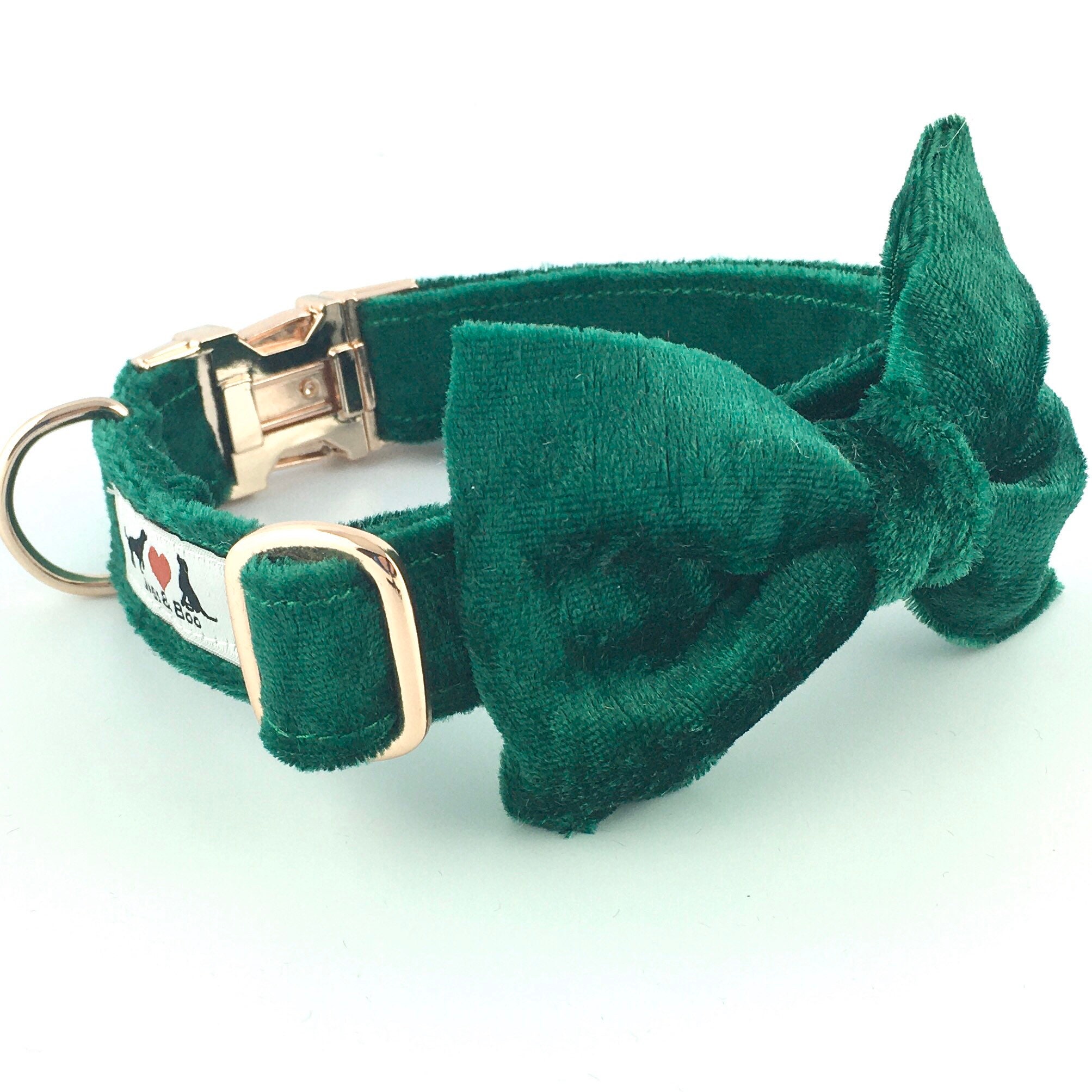 Luxury Emerald Green Velvet Dog Collar with choice of buckle Etsy