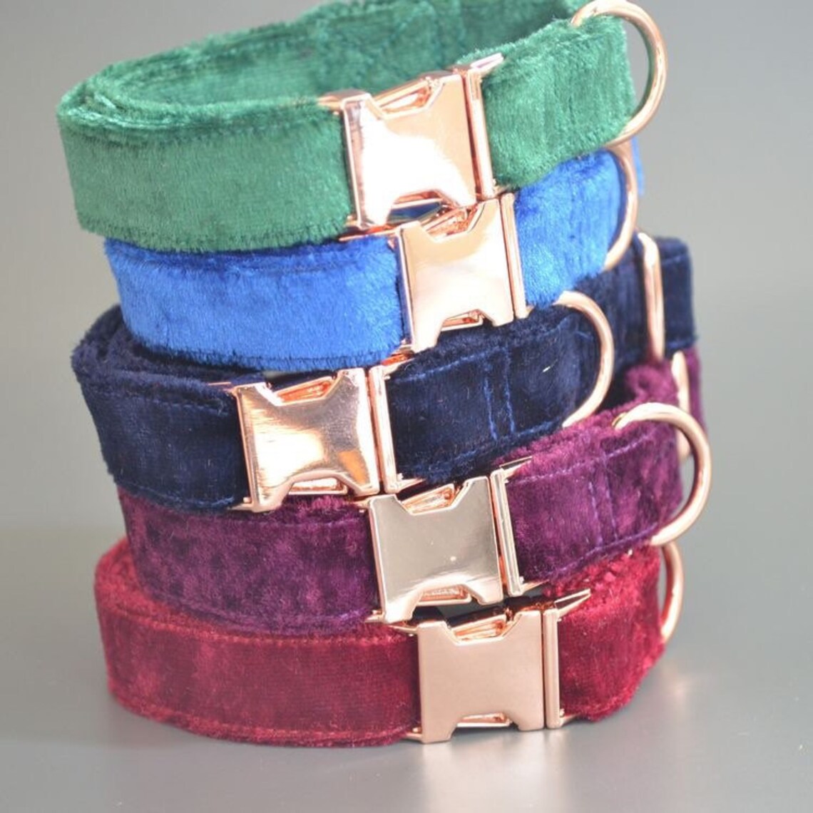 Luxury Ruby Red Velvet Dog Collar with choice of buckle type Etsy