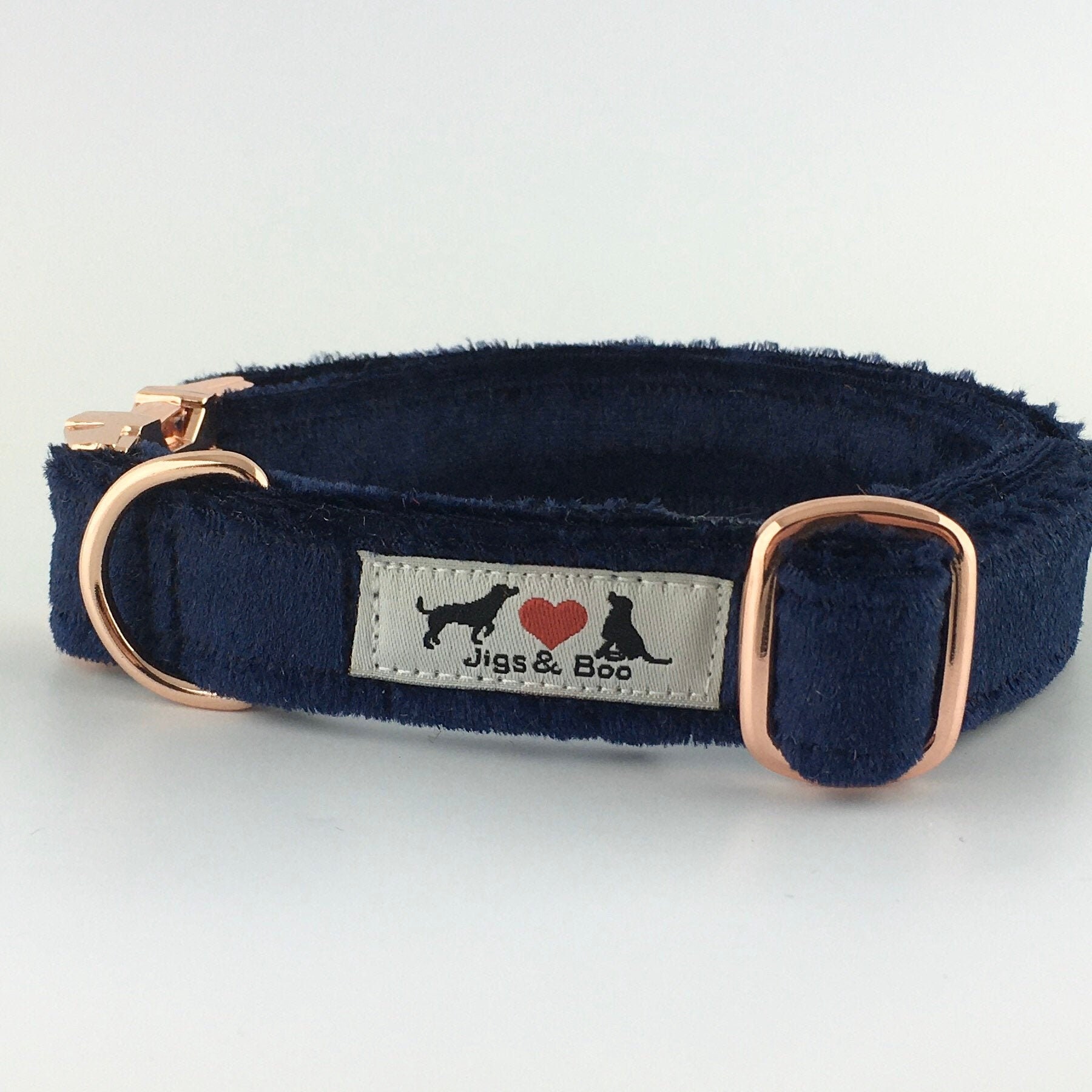 Luxury Midnight Blue Velvet Dog Collar with choice of buckle Etsy
