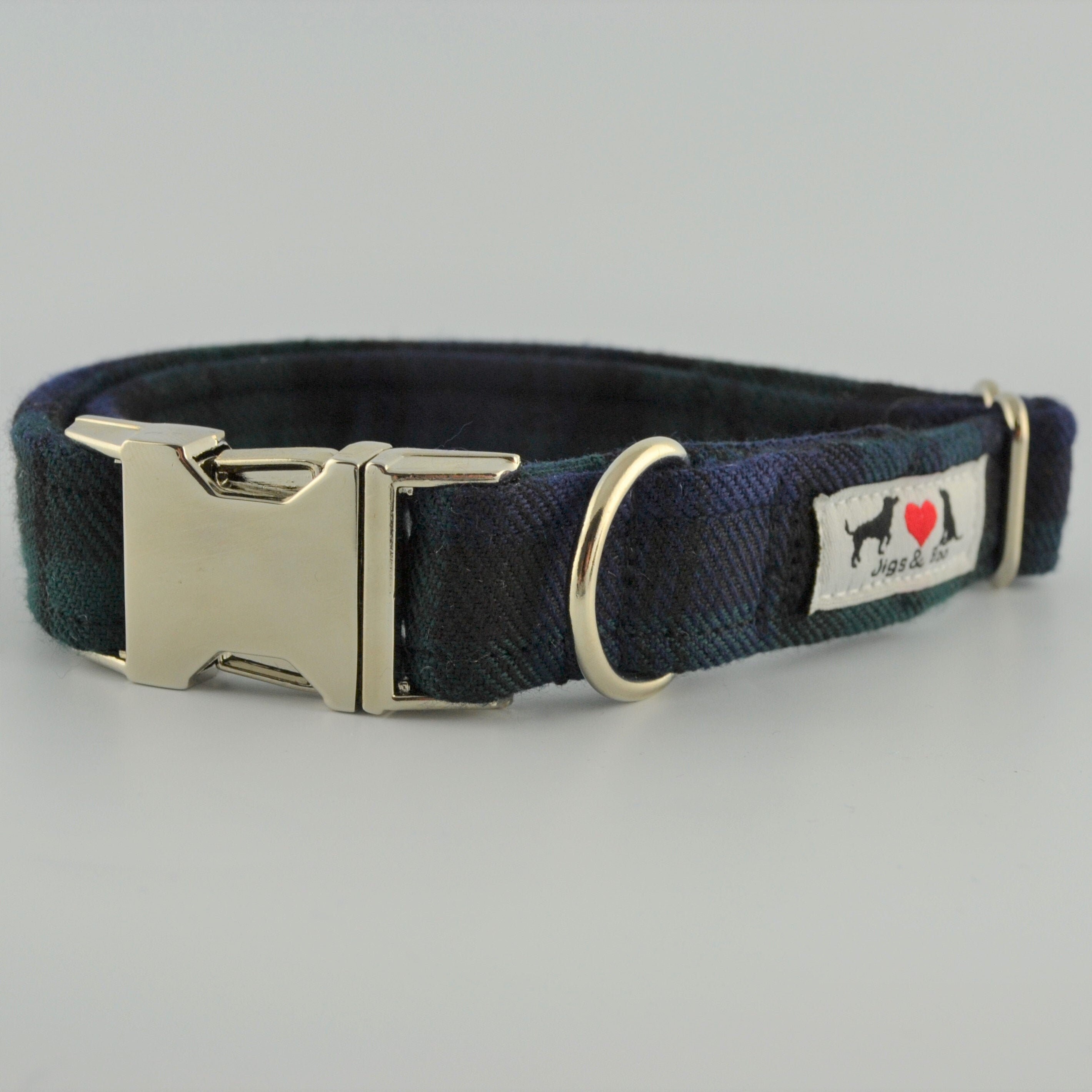 black watch tartan dog collar