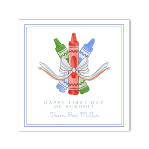 Printable Teacher Appreciation Gift Tag | End of Year Teacher Gift, Crayon Gift Tag, School Gift; Grandmillenial - INSTANT DOWNLOAD!