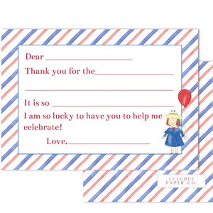 Cartes de remerciement imprimables pour la fête d'anniversaire d'une fille française - Remplissez le blanc - Grandmillenial, TÉLÉCHARGEMENT IMMÉDIAT, MODIFIEZ votre propre texte !