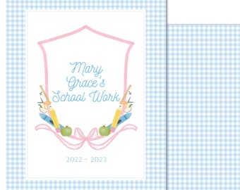 Printable School Memories Book Cover + Backer | 8.5x11" | Customizable Text - End of Year; All About Me; Grandmillenial - INSTANT DOWNLOAD!