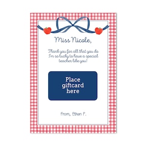 Printable Teacher Appreciation Week Gift Card Holder | 5x7 | Pastel Crayons - End of Year Gift; Preppy - Instant Download, Print at Home