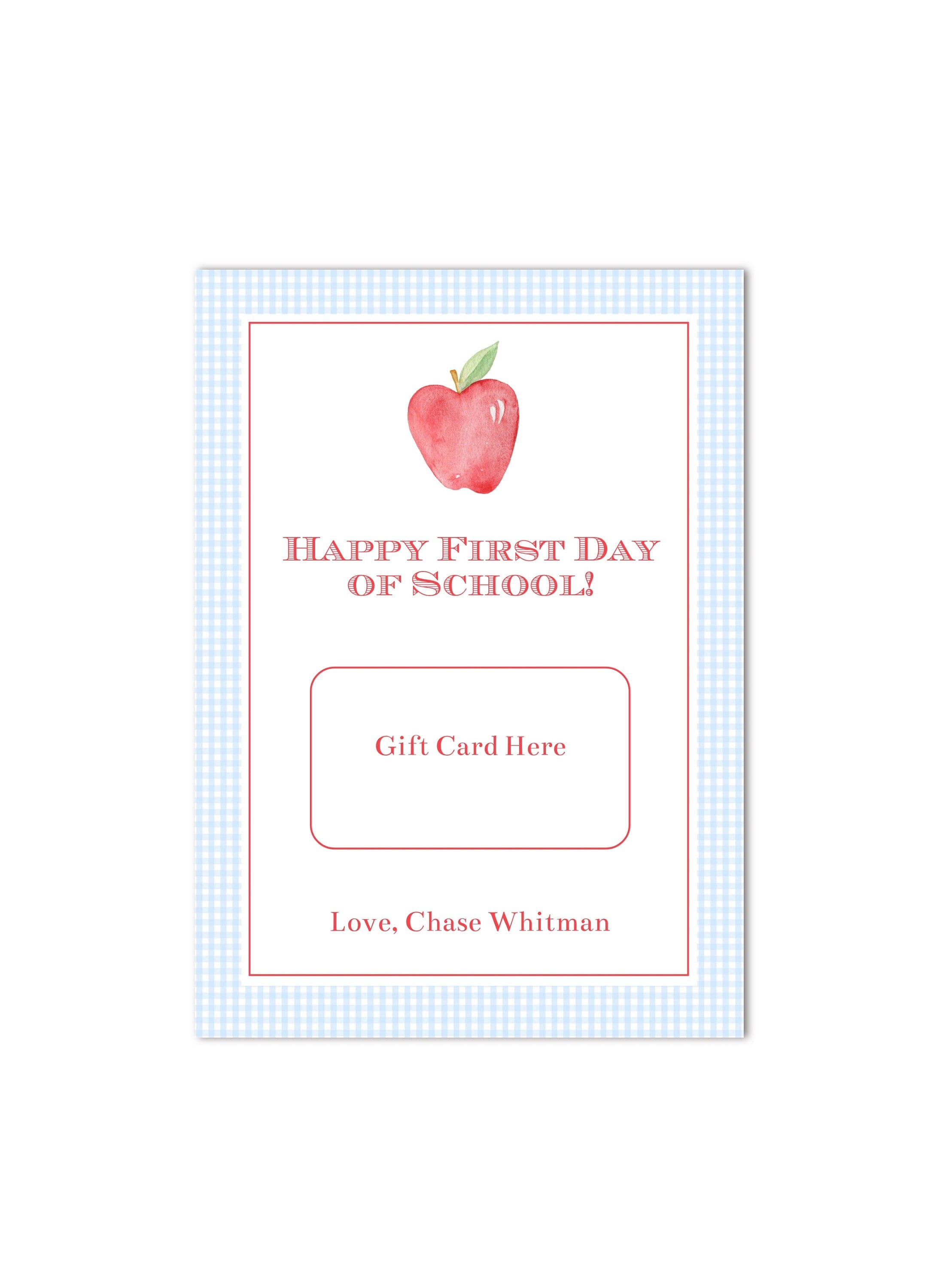 Printable Teacher First Day of School Gift Card Holder 5x7 - Etsy Printable Teacher First Day of School Gift Card Holder 5x7 - Etsy