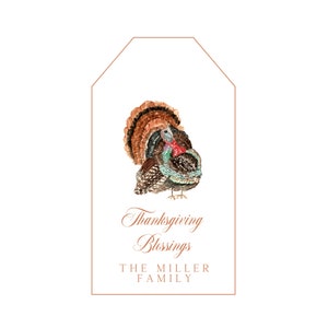 Afdrukbaar Thanksgiving-cadeaulabel | 2 x 3,5" | Thanksgiving zegeningen - cadeau leraar - aanpasbare tekst - direct downloaden, thuis afdrukken
