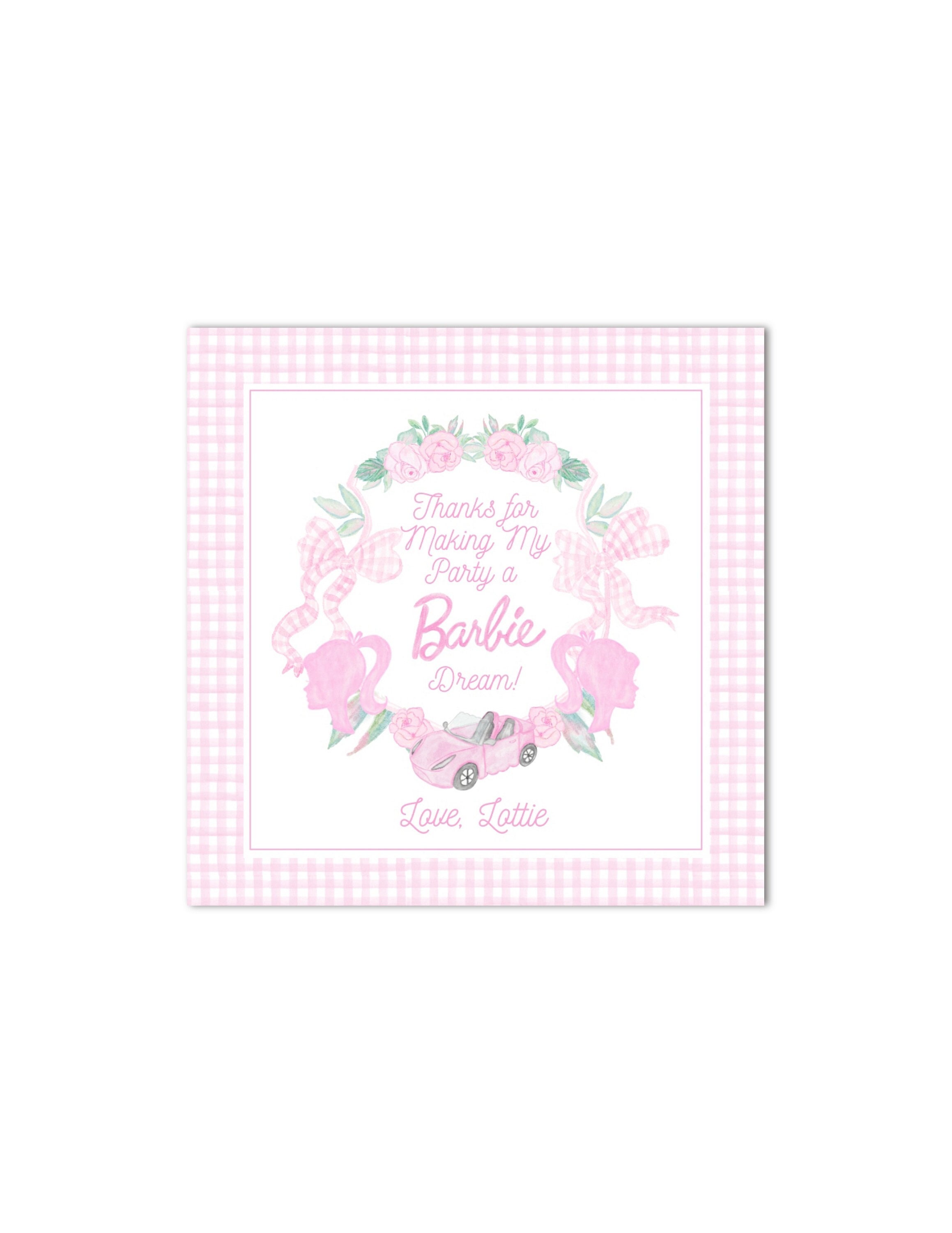 Barbie Thank You - Etsy