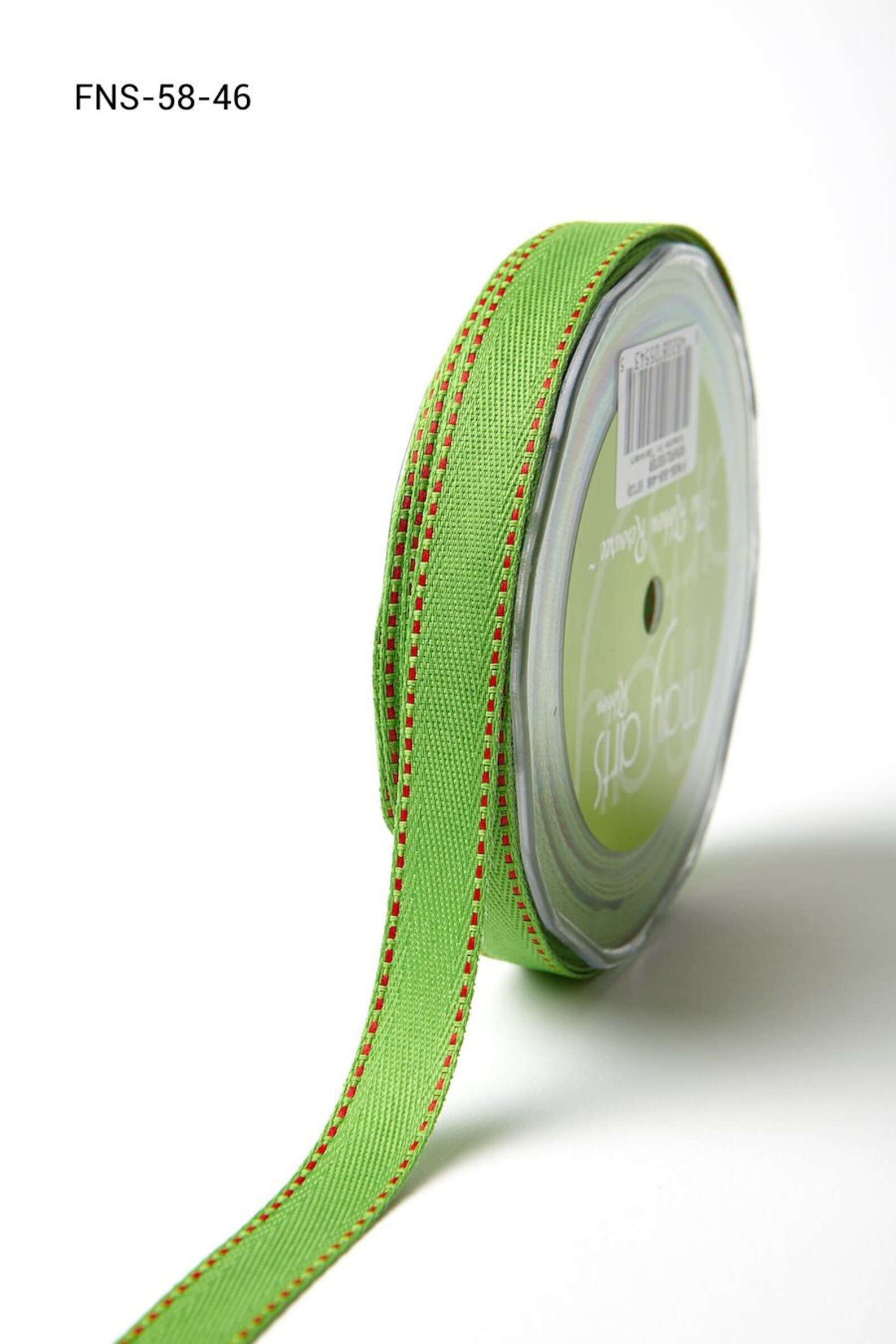 5/8 Inch Light Weight Twill Ribbon With Red Stitched Woven Edge / Sold ...