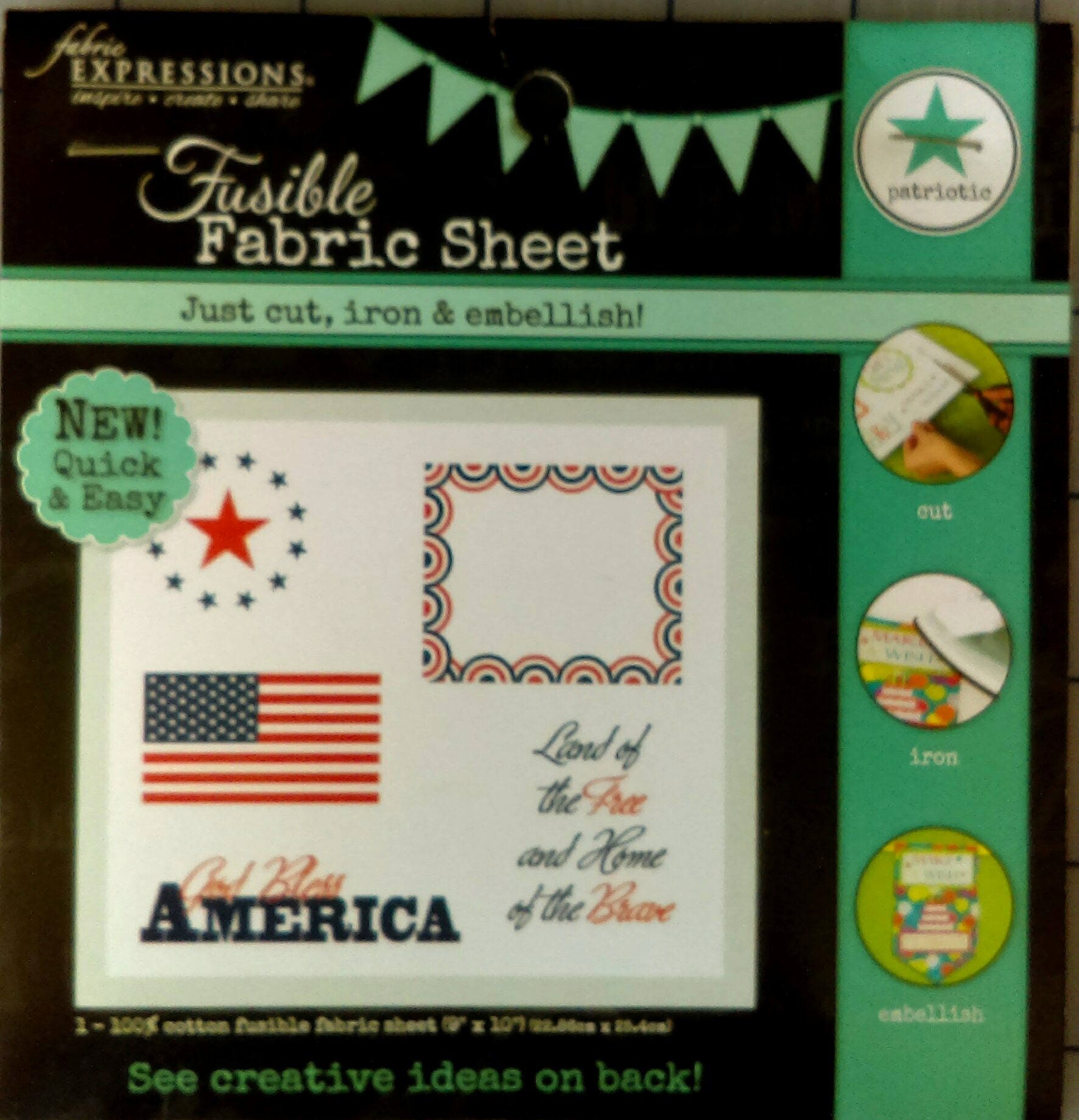 Fusible Fabric Sheet by Fabric Expressions 4 Themes to Choose | Etsy