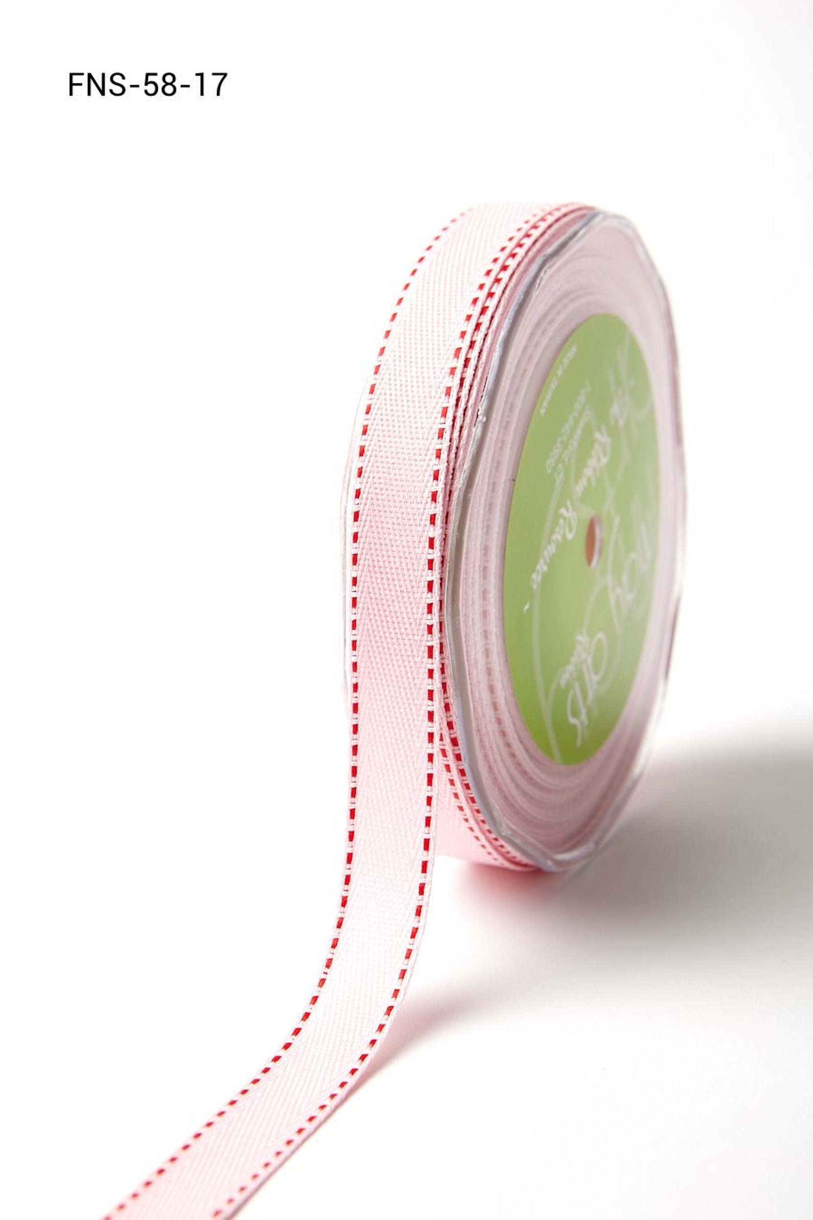 5/8 Inch Light Weight Twill Ribbon With Red Stitched Woven Edge / Sold ...