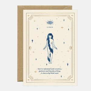 Virgo - Astrology Greeting card - Gold foil