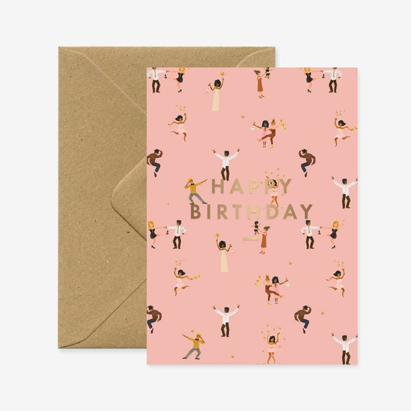 Birthday Dancers - Greeting card