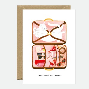 Travel essentials - Cat Greeting card