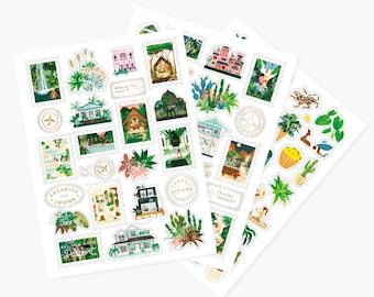 Wanderlust Stickers - Stickers Set of 3 sheets