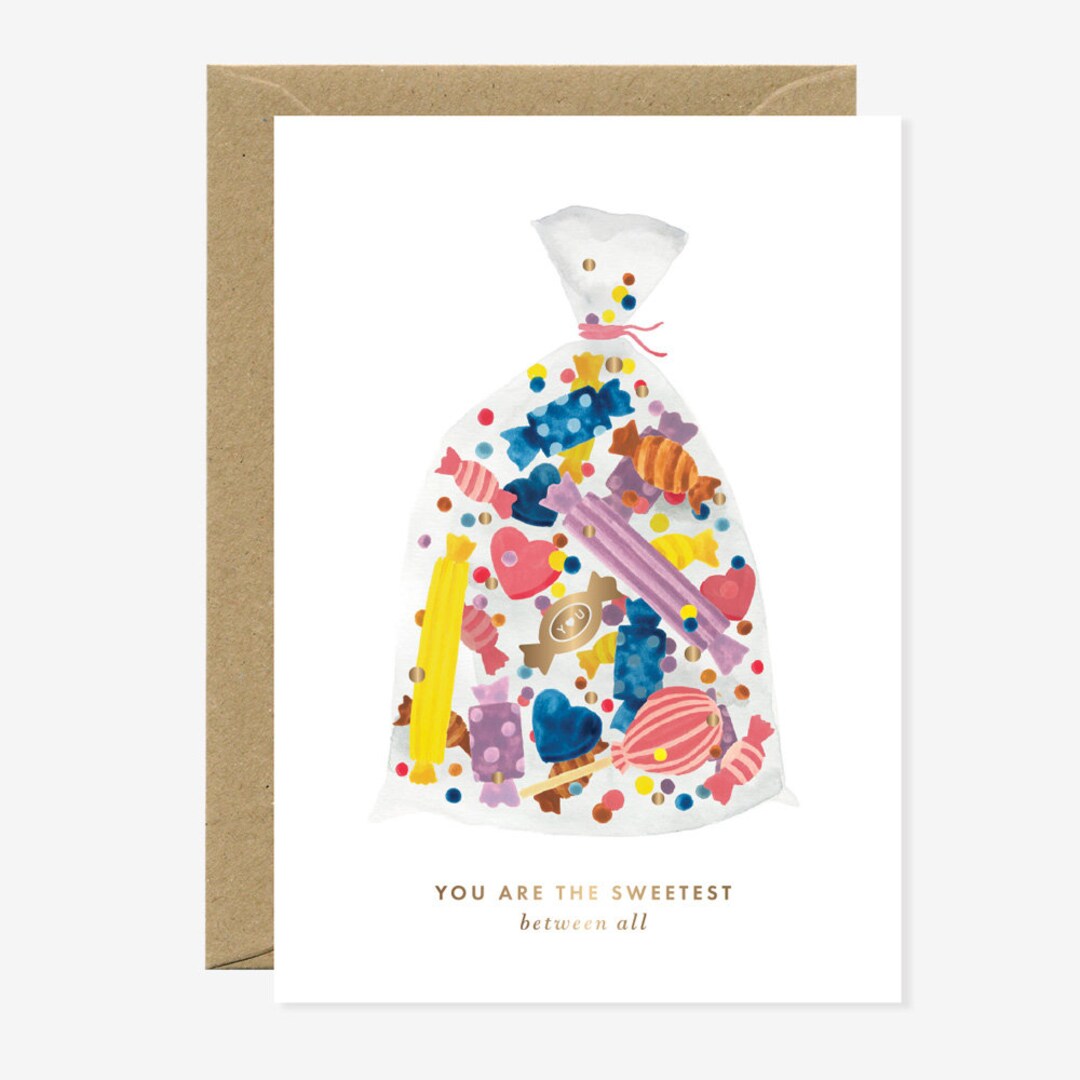 Block Biglietto di Auguri per Compleanno, Fiore Candy