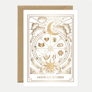 Good Luck - Supportive Greeting card - Gold foil