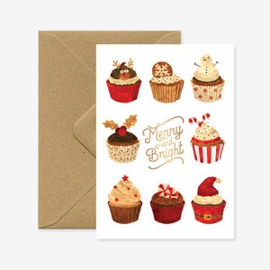 Cupcakes di Natale - Biglietto di auguri