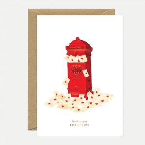 Love mails - Greeting card - Gold foil